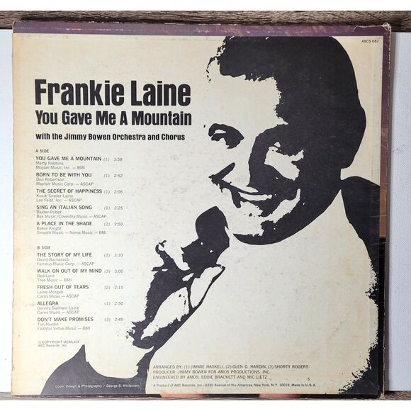 Frankie Laine LP - You Gave Me A Mountain - ABC Records - Picture 2 of 4